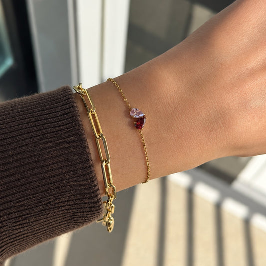 Custom Pear Cut Birthstone Bracelet Bracelet Rena 