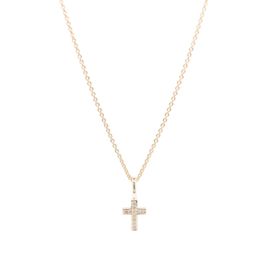 Crystal Cross Charm Necklace necklace Joyce 