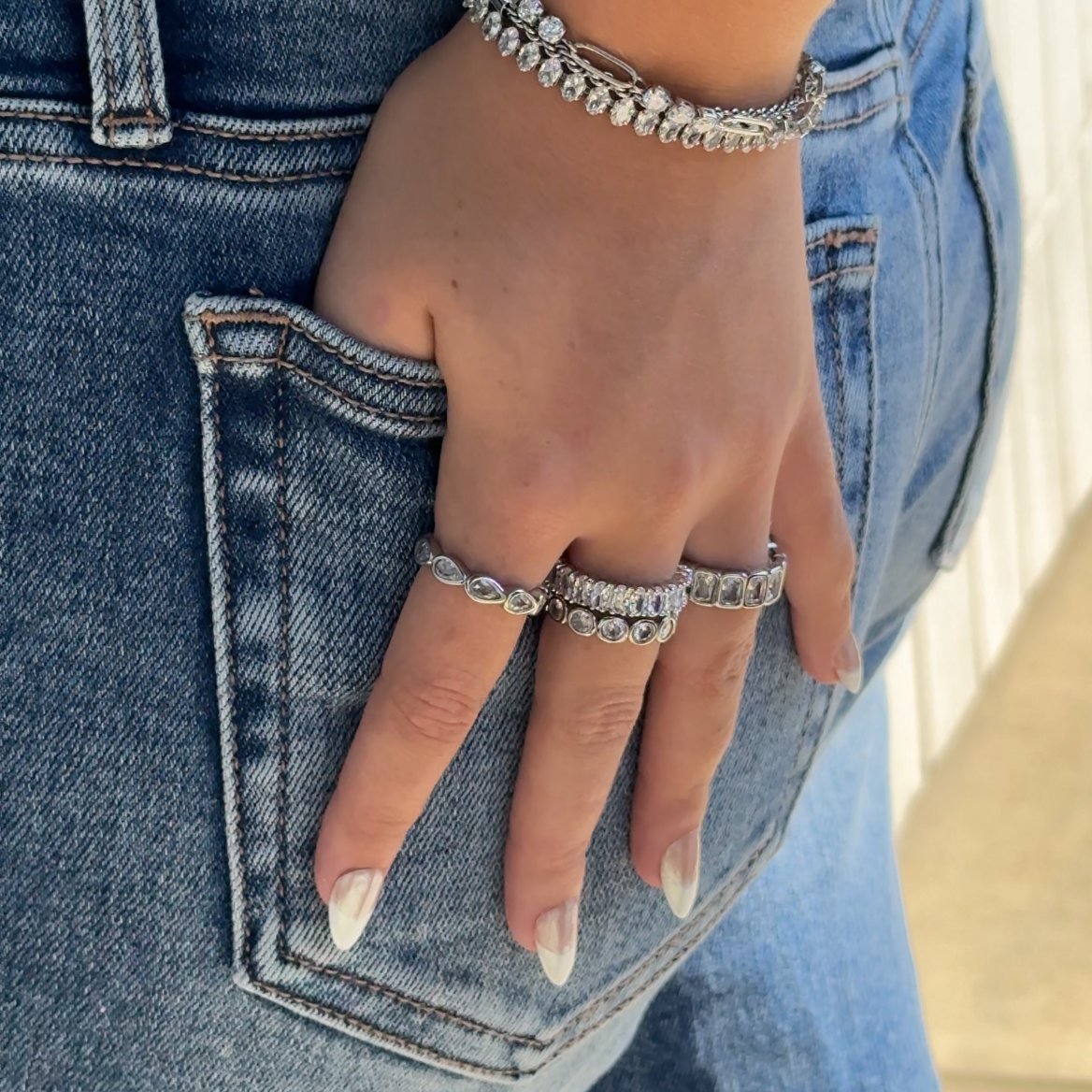 Pear Shaped Eternity Band Sis Kiss 