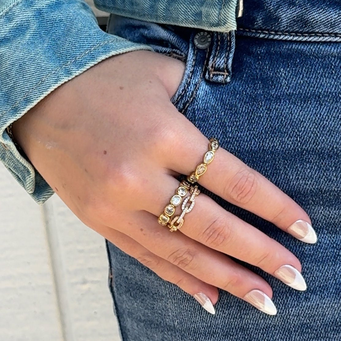Pear Shaped Eternity Band Sis Kiss 