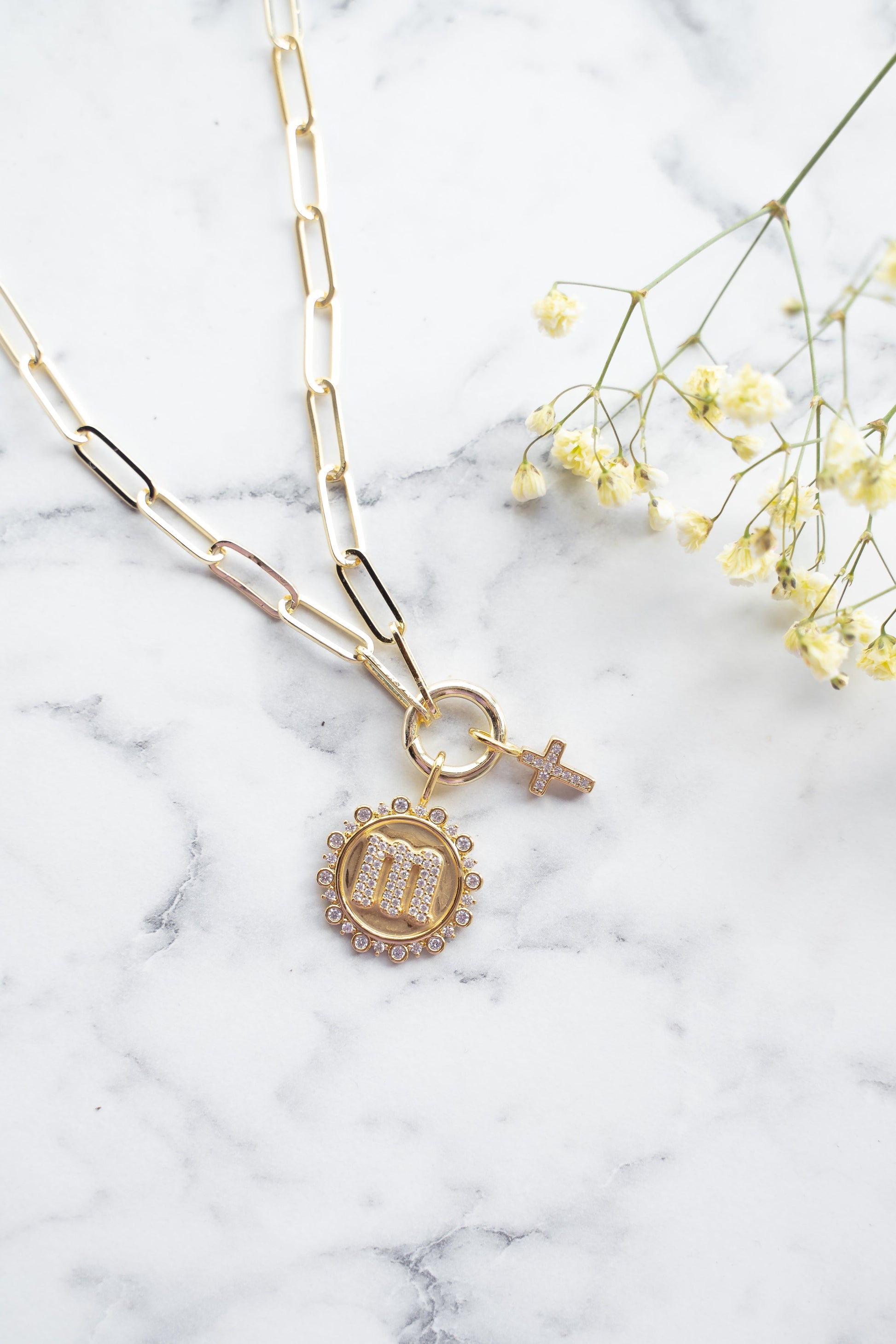Crystal Cross Charm Charms & Pendants The Sis Kiss 