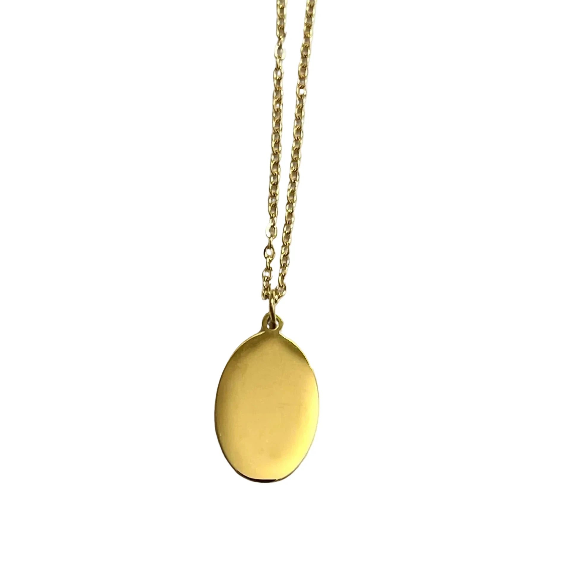 Custom Engraved Oval Necklace Necklaces Laser Outpost