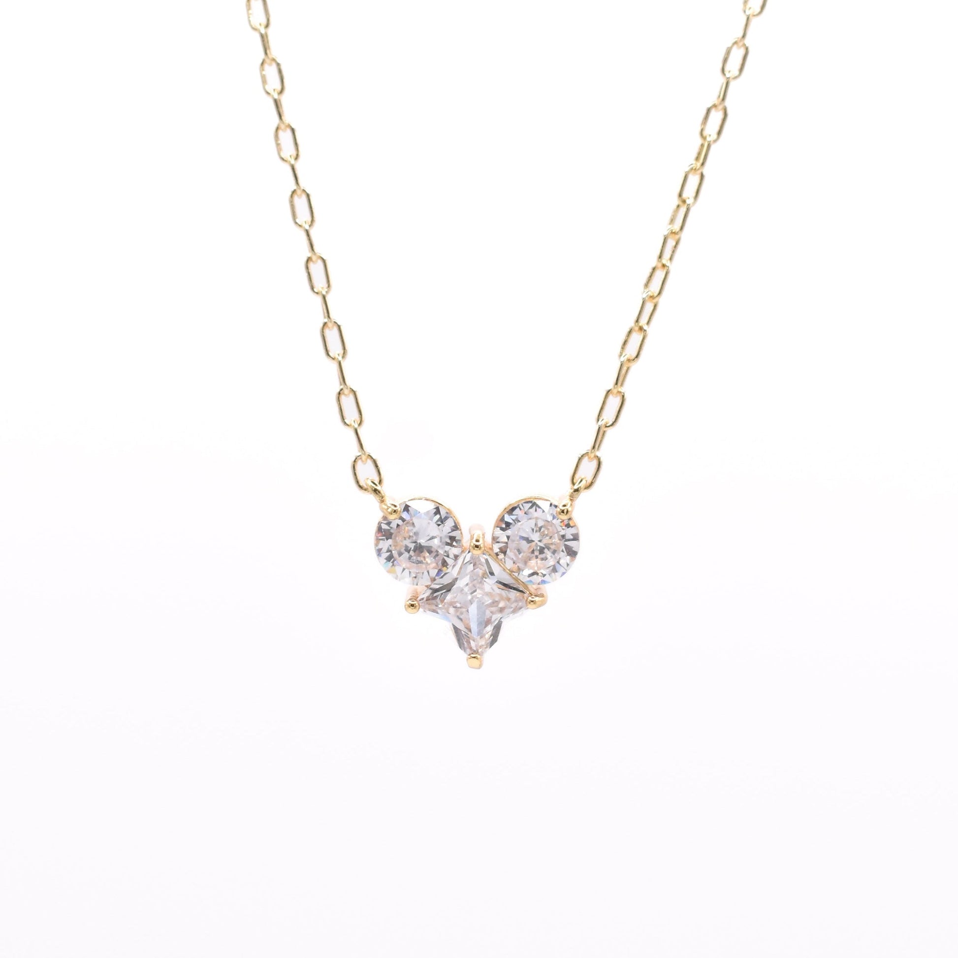 Crystal Cluster Heart Necklace necklace grace 
