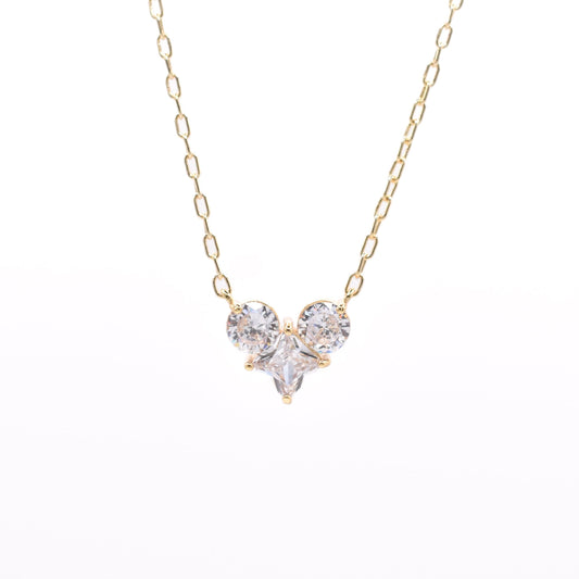 Crystal Cluster Heart Necklace necklace grace 