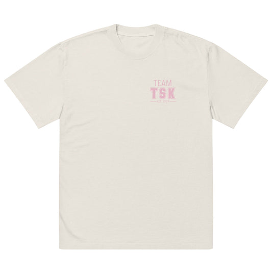 Team TSK Oversized faded t-shirt The Sis Kiss S 