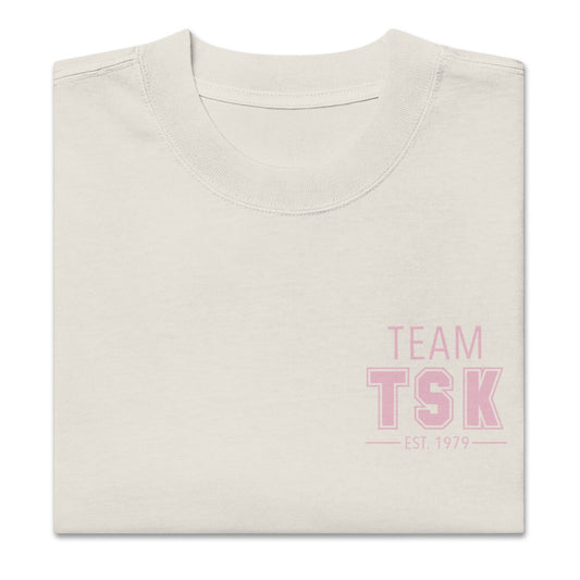 Team TSK Oversized faded t-shirt The Sis Kiss 