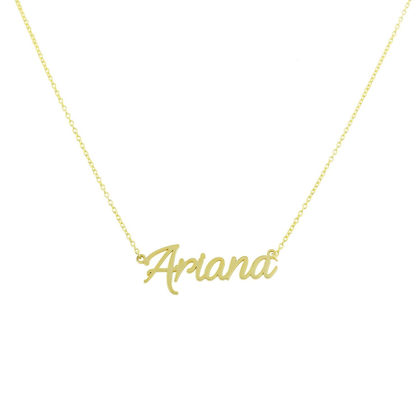 Custom Cursive Nameplate Necklace JEWELRY The Sis Kiss