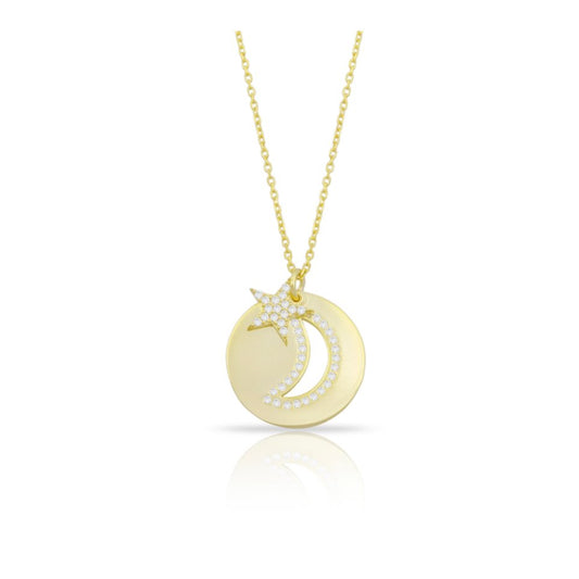 Celestial Coin and Star Charm Necklace JEWELRY The Sis Kiss