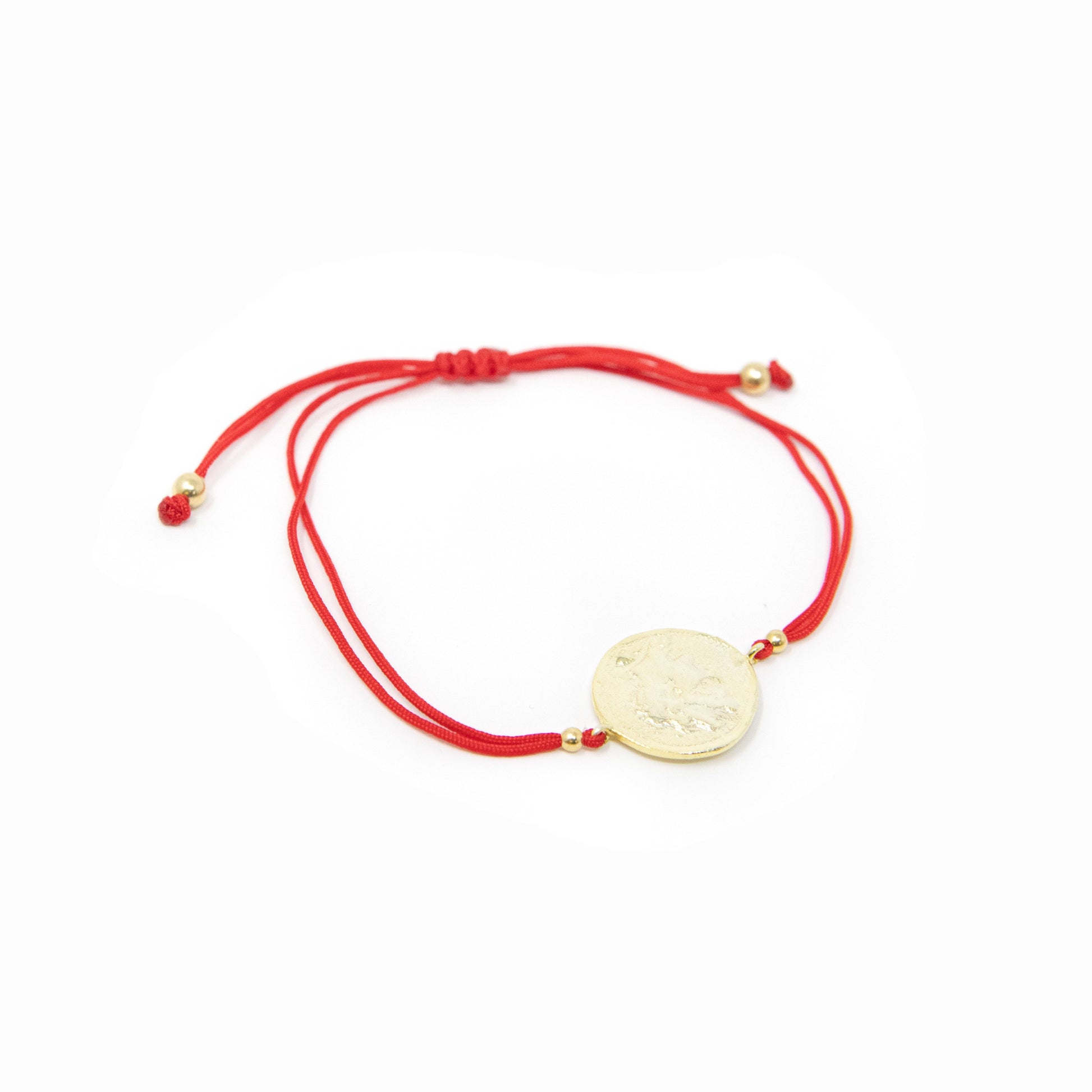 Roman Coin Cord Bracelets JEWELRY The Sis Kiss Red