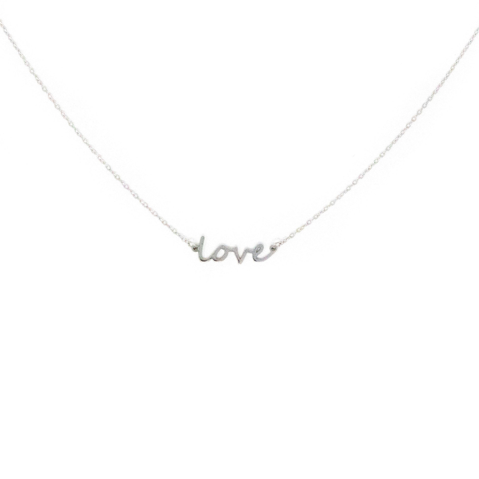 Love Dainty Necklace necklace The Sis Kiss Silver
