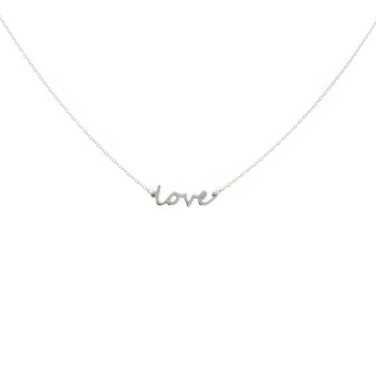 Love Dainty Necklace necklace The Sis Kiss Silver