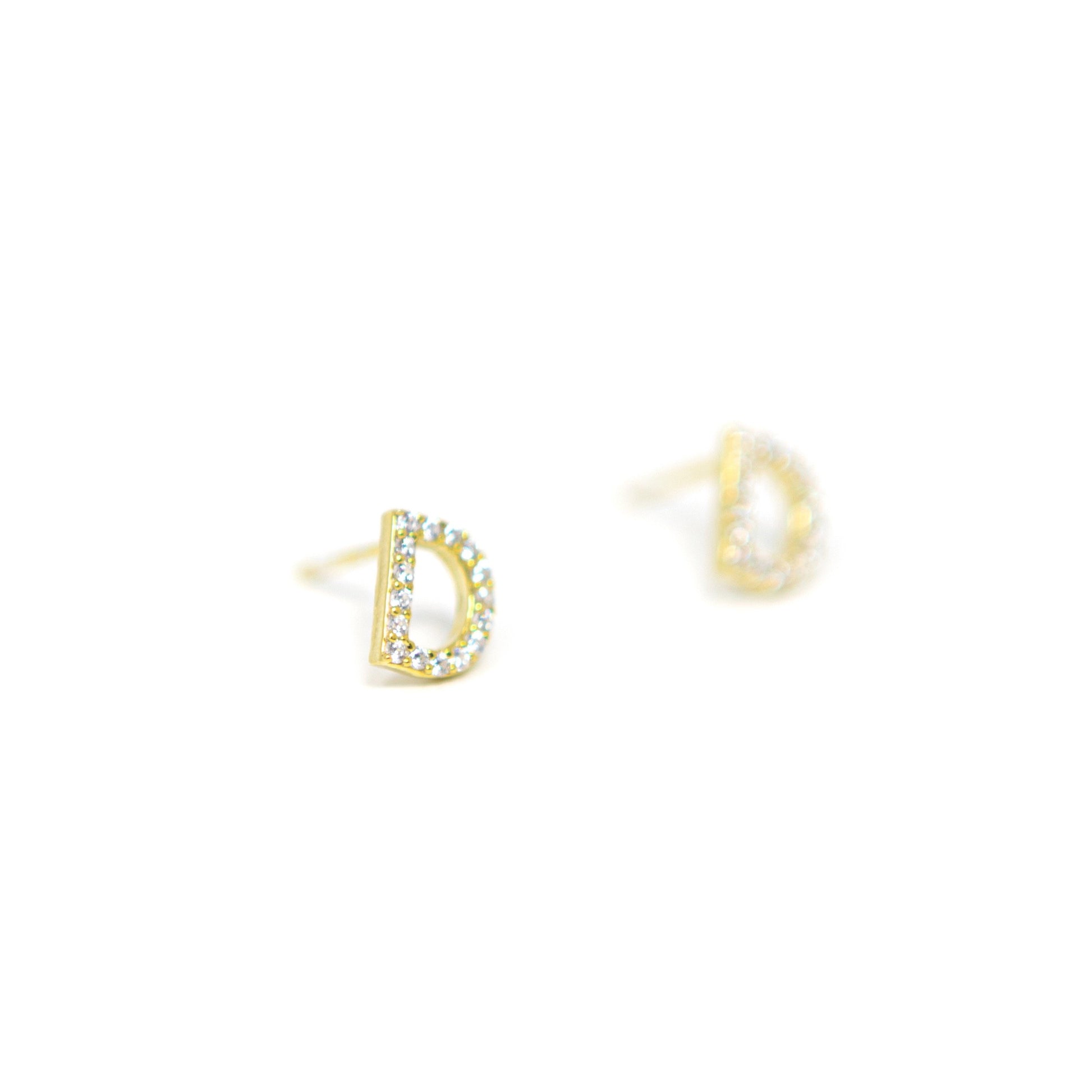 Single Letter Initial Earrings - Sold as Separates JEWELRY The Sis Kiss 