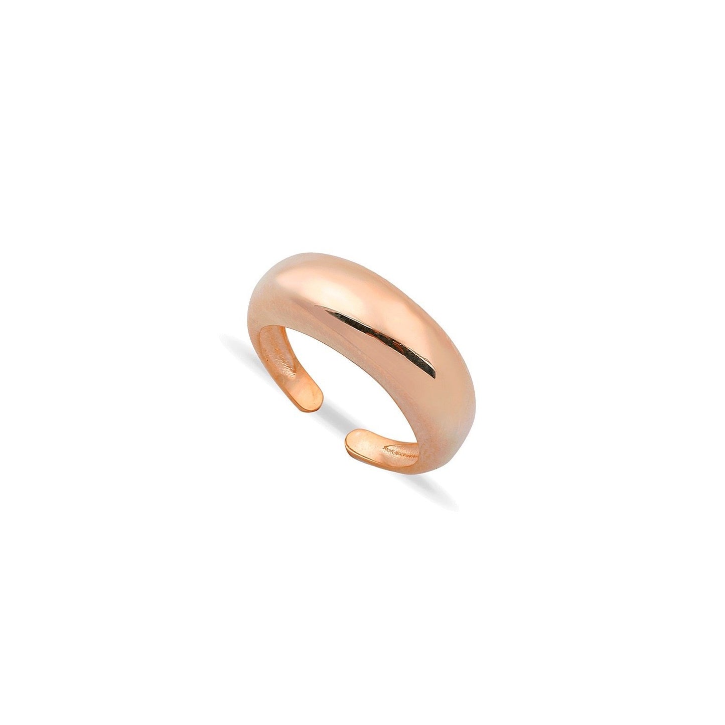 Dome Adjustable Rings JEWELRY The Sis Kiss Rose Gold