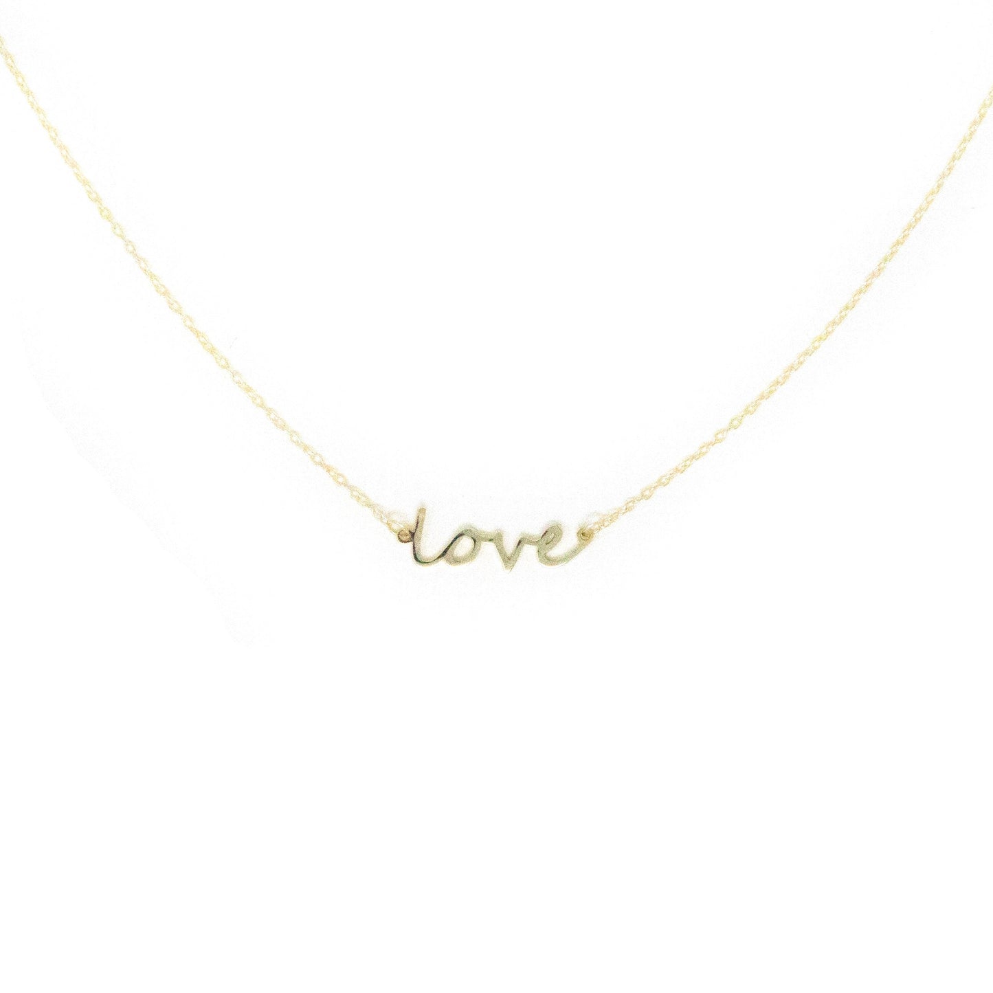 Love Dainty Necklace necklace The Sis Kiss Gold