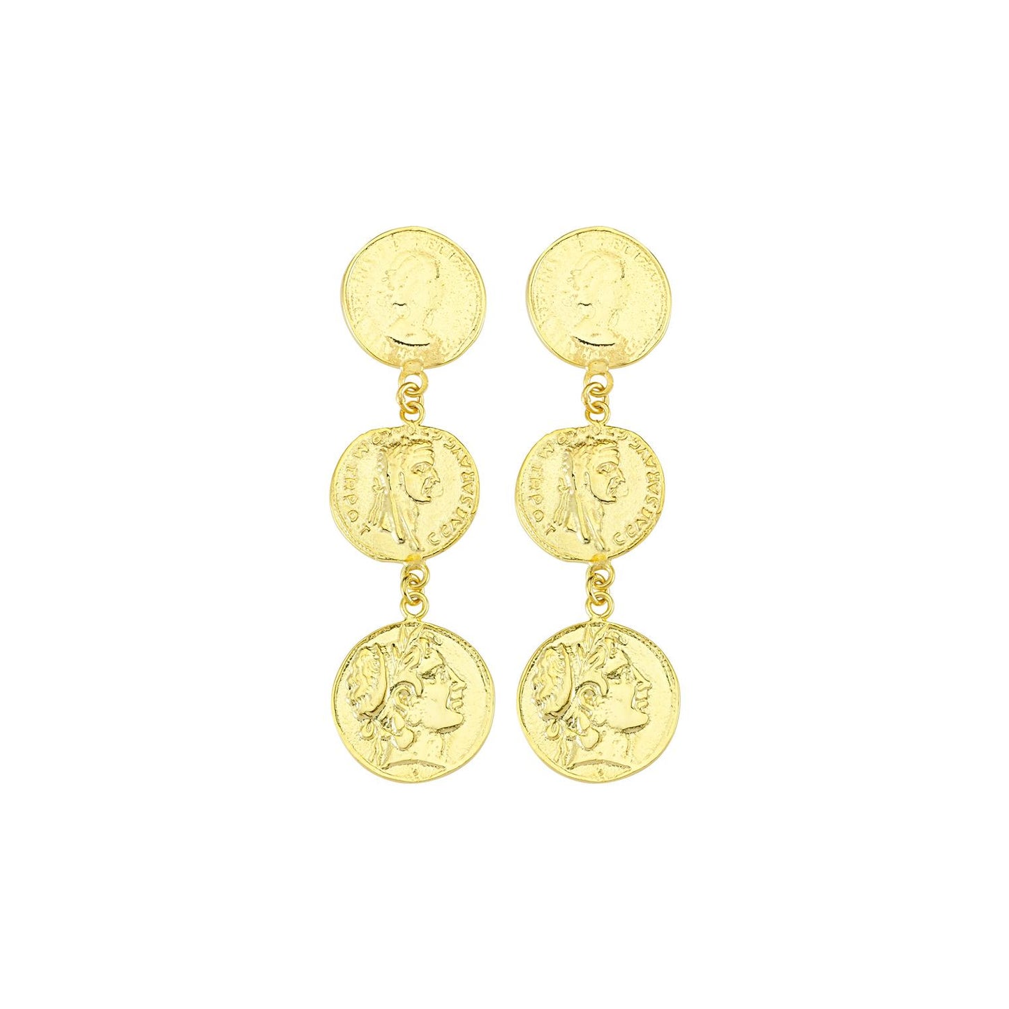 Gold Coin Drop Earring JEWELRY The Sis Kiss
