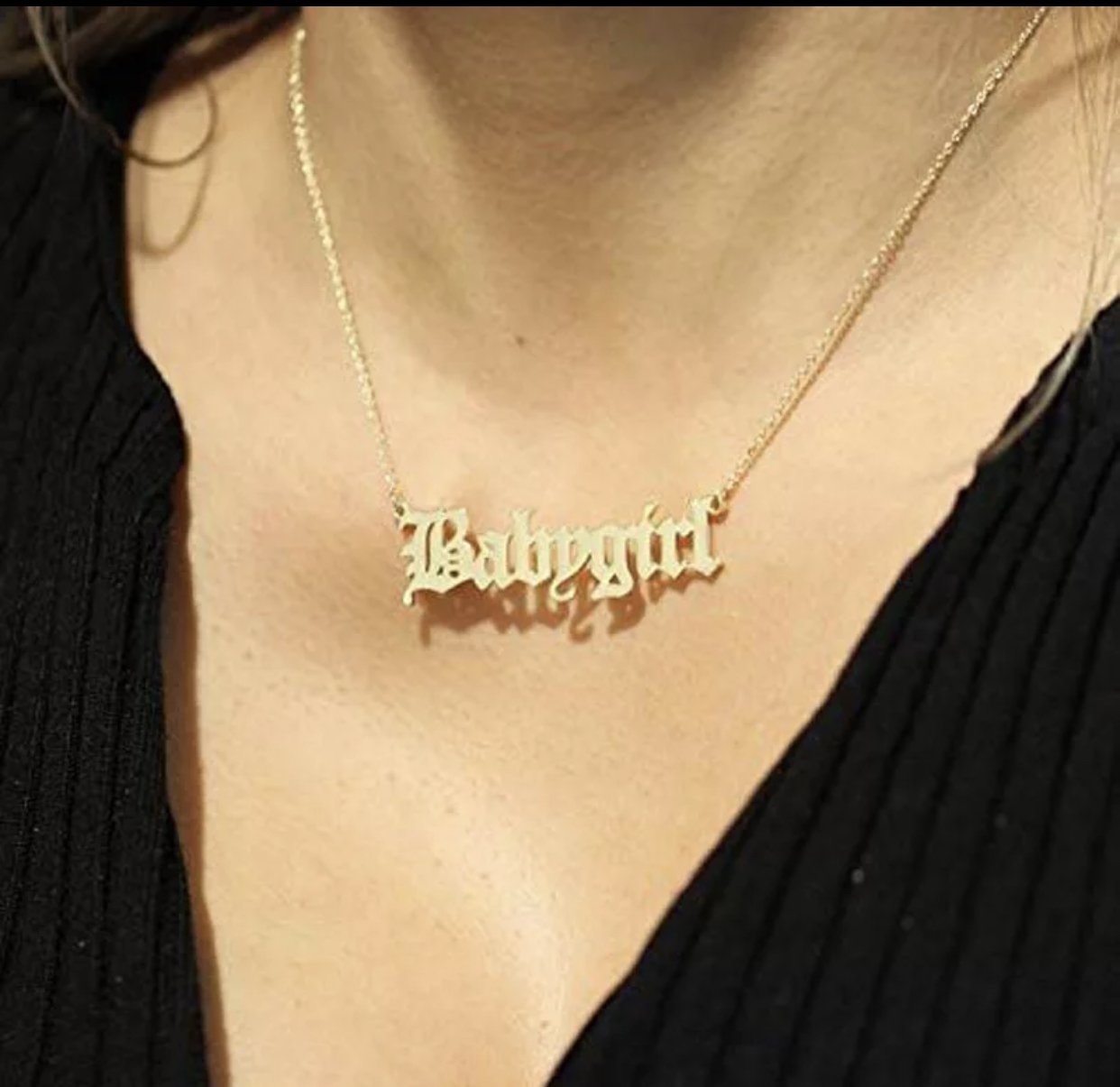 Babygirl Necklace necklace The Sis Kiss
