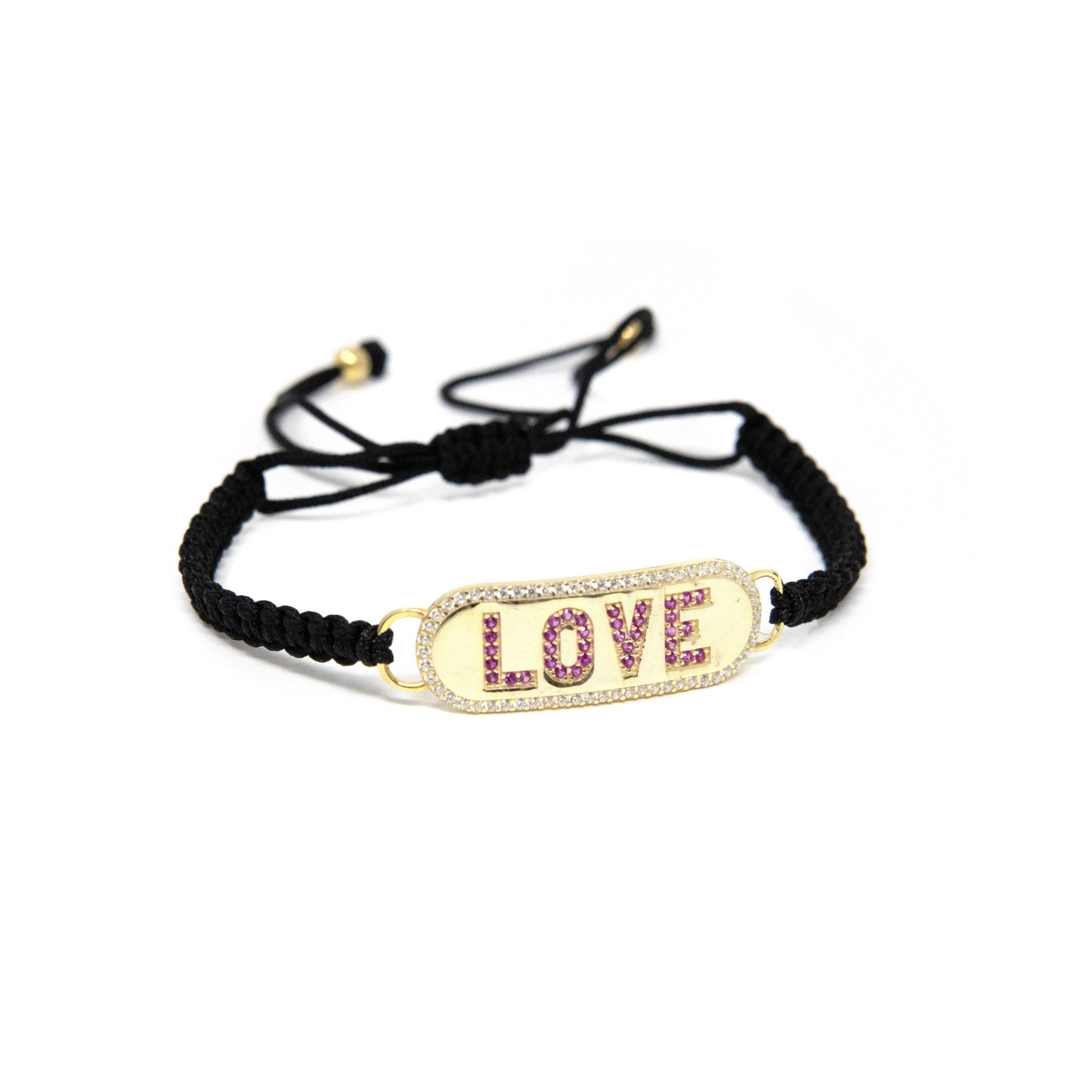 Love Nameplate Cord Bracelet JEWELRY The Sis Kiss