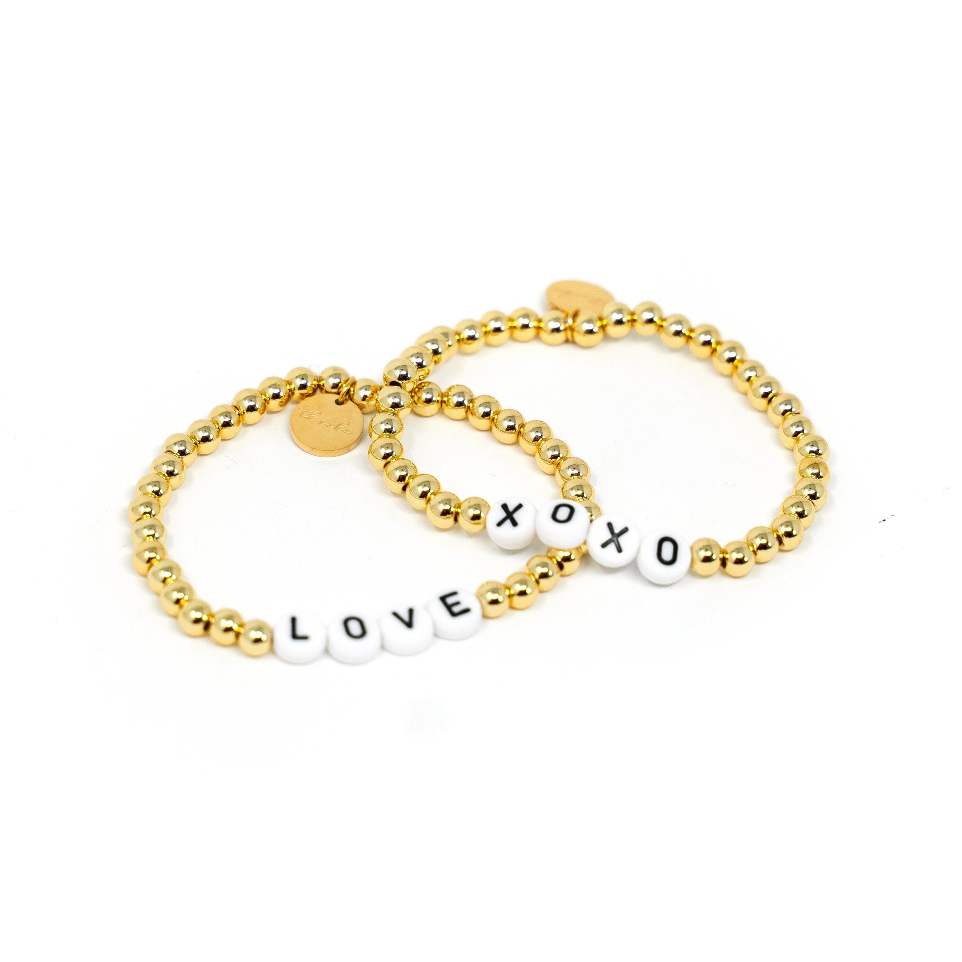 Custom Letter Beads Gold Bracelet