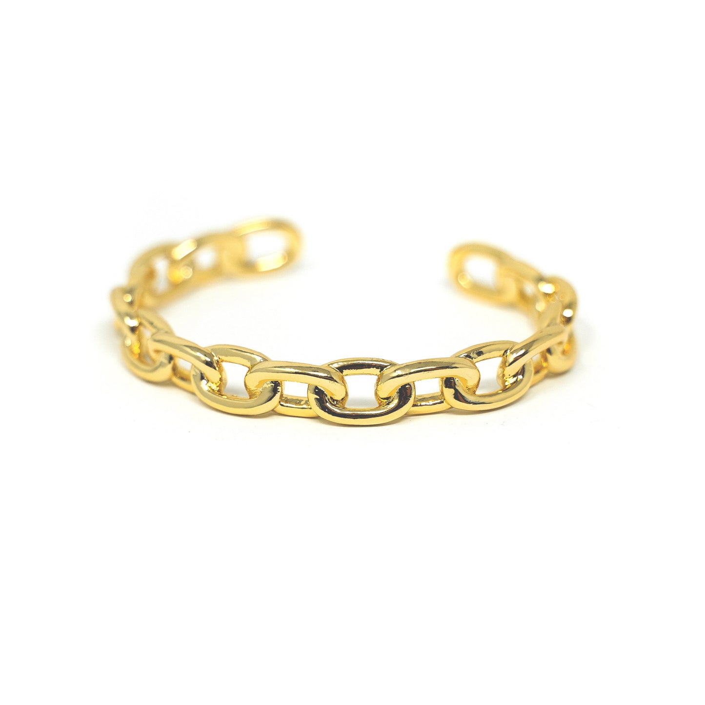 Gold Chain Link Cuff JEWELRY The Sis Kiss Anchor Chain