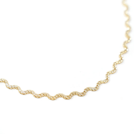 Wavy Rope Chain Necklace necklace The Sis Kiss Yellow Gold