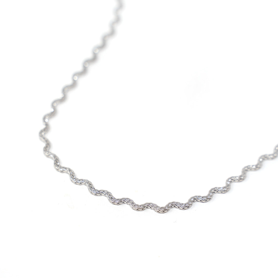 Wavy Rope Chain Necklace necklace The Sis Kiss Silver