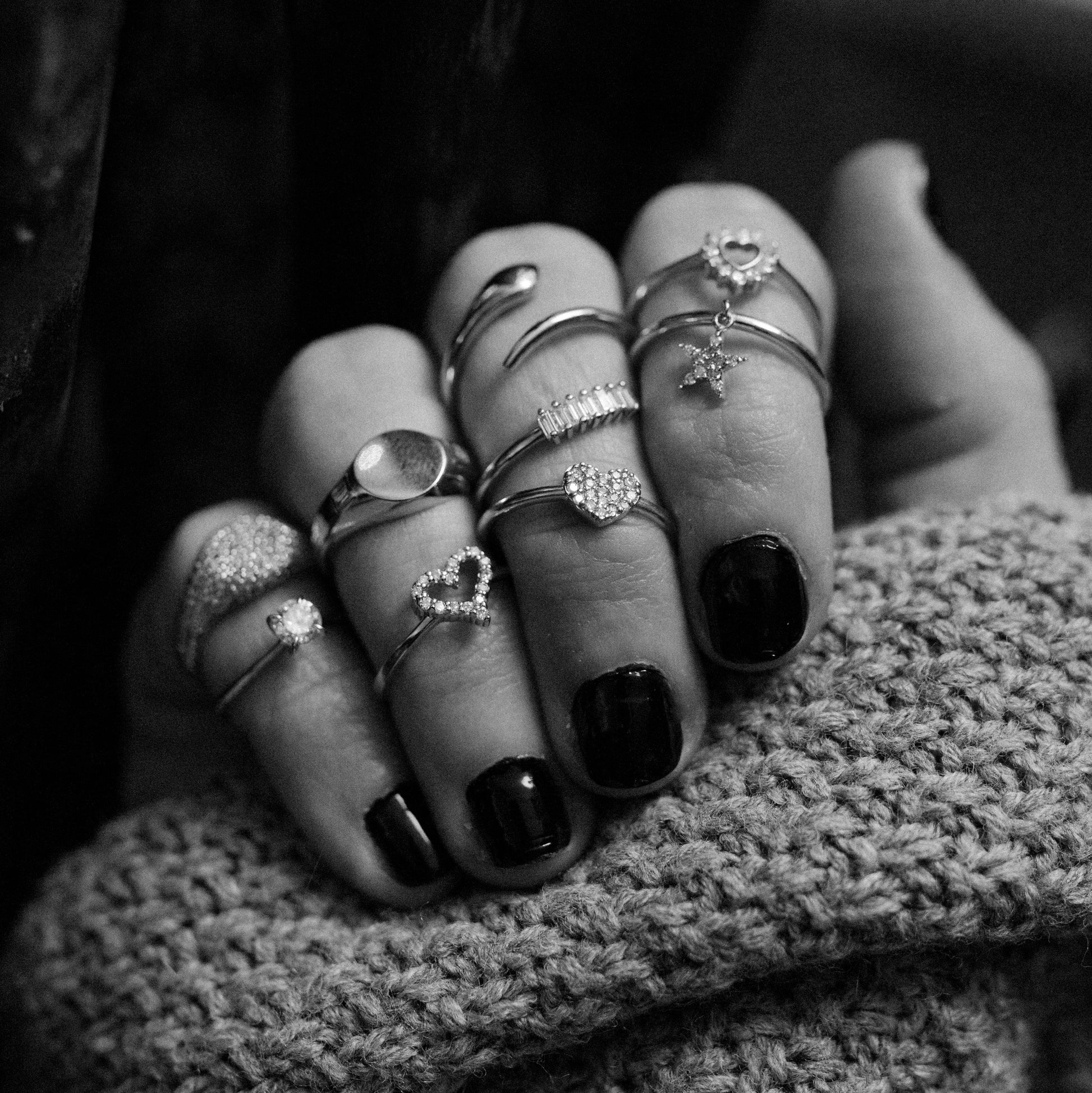 TSK Diamond Star Charm Ring JEWELRY The Sis Kiss