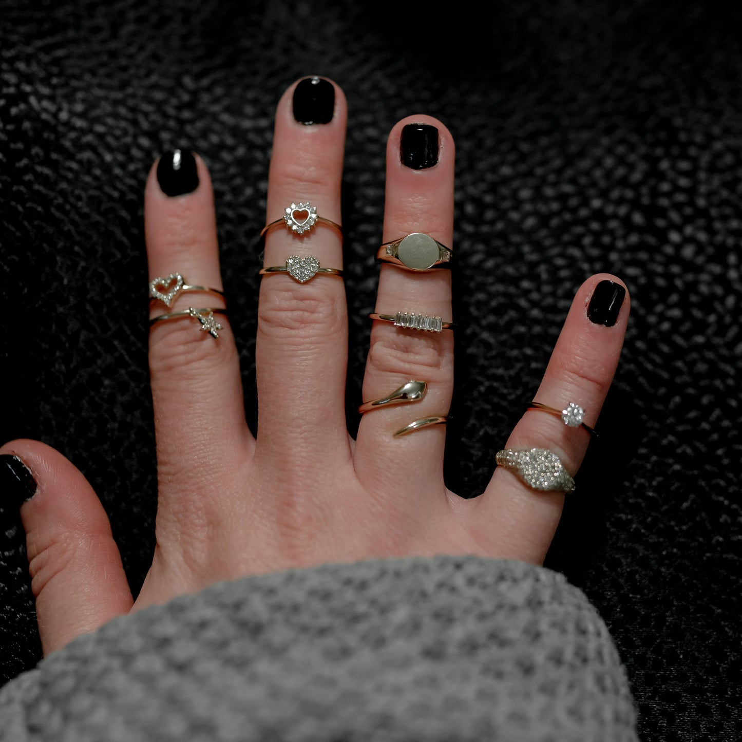 TSK Diamond Star Charm Ring JEWELRY The Sis Kiss