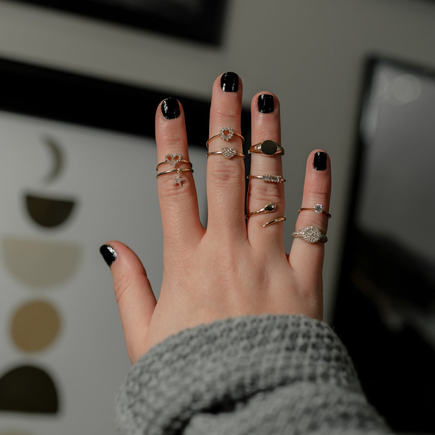 TSK Diamond Star Charm Ring JEWELRY The Sis Kiss