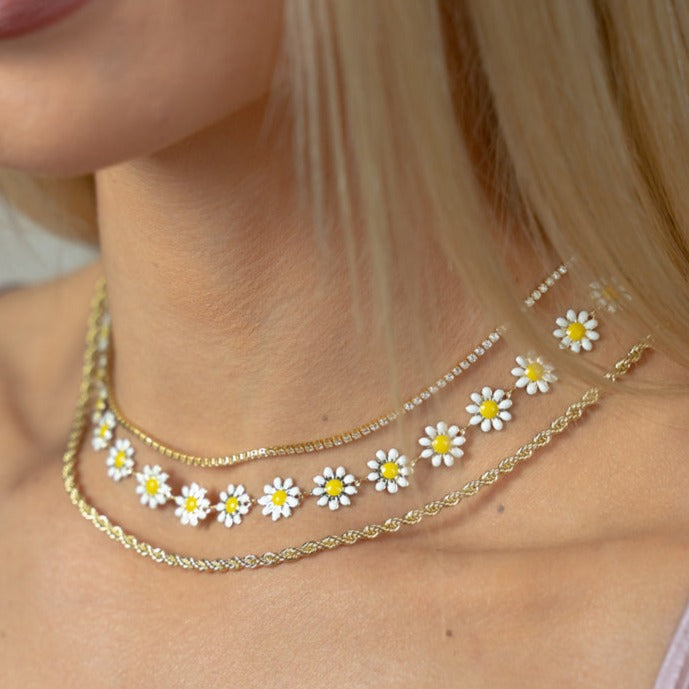 Painted Daisies Necklace or Bracelet Jewelry Joyce