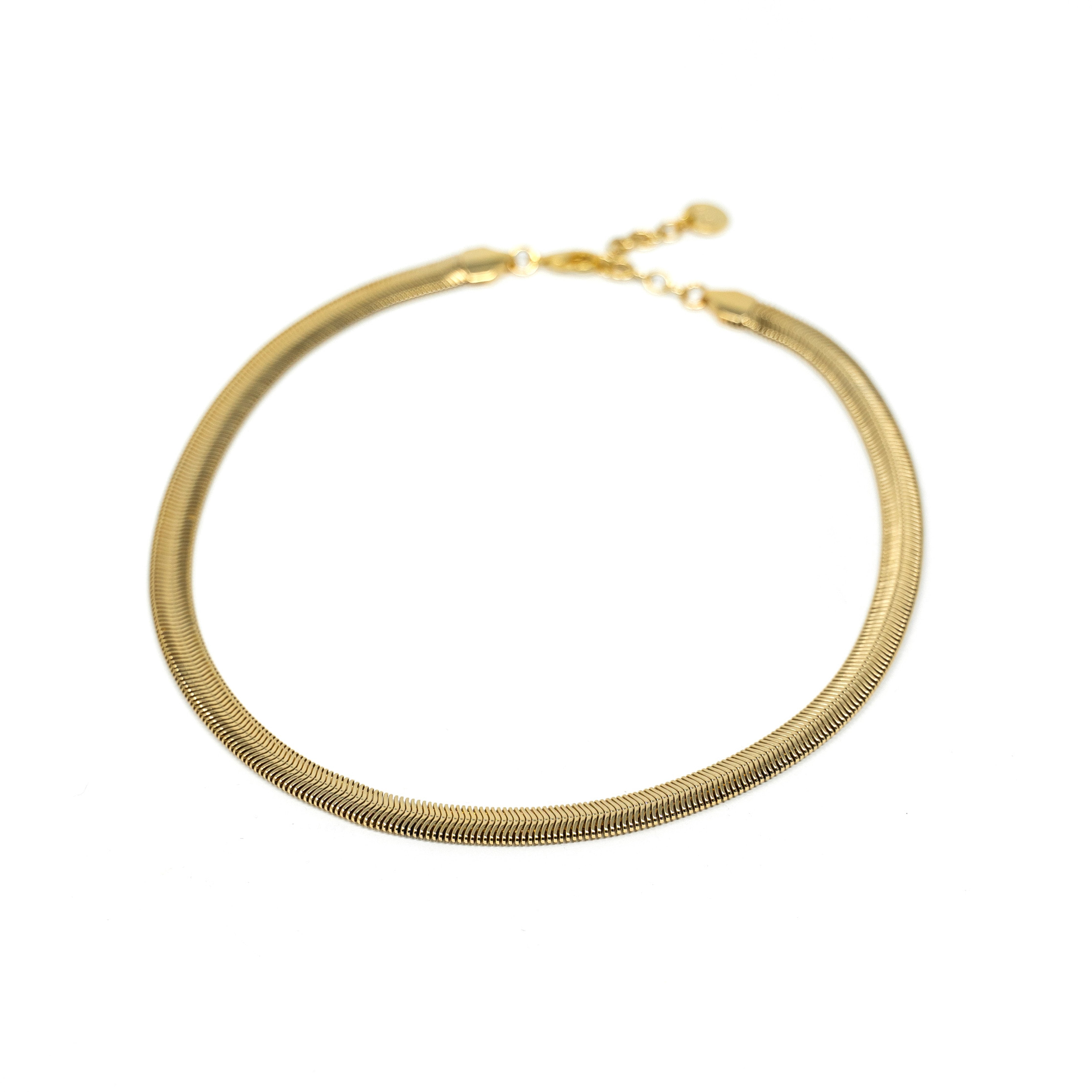 Liquid Gold Herringbone Necklace – Sis Kiss