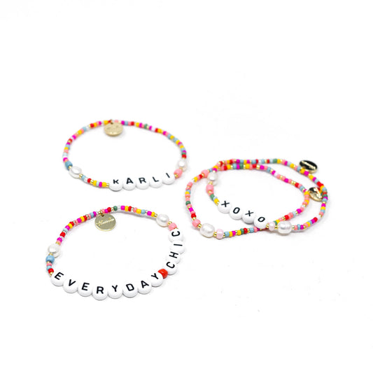Customized Confetti Beaded Bracelet Bracelets joyce