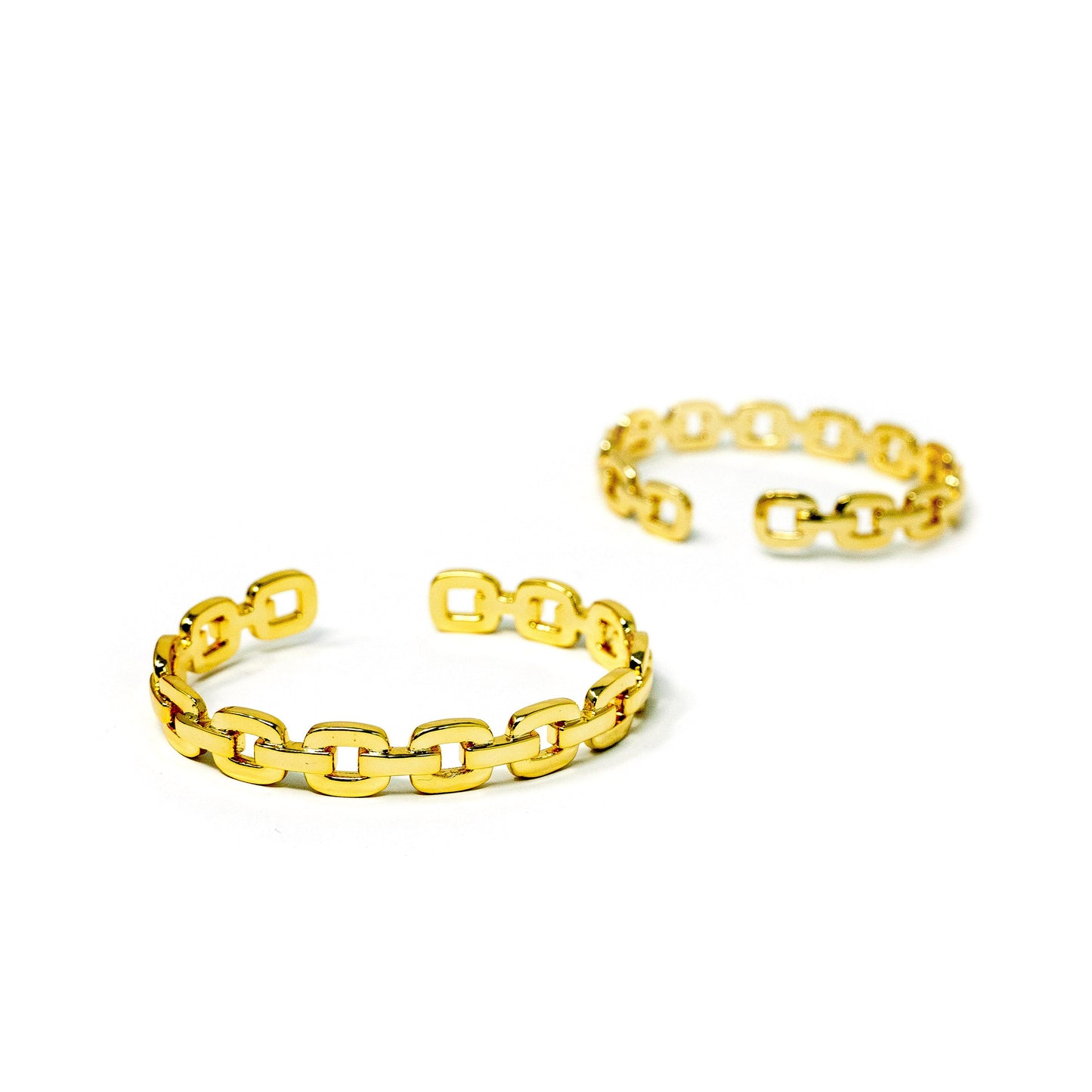 Gold Chain Link Cuff JEWELRY The Sis Kiss Flat Anchor Chain