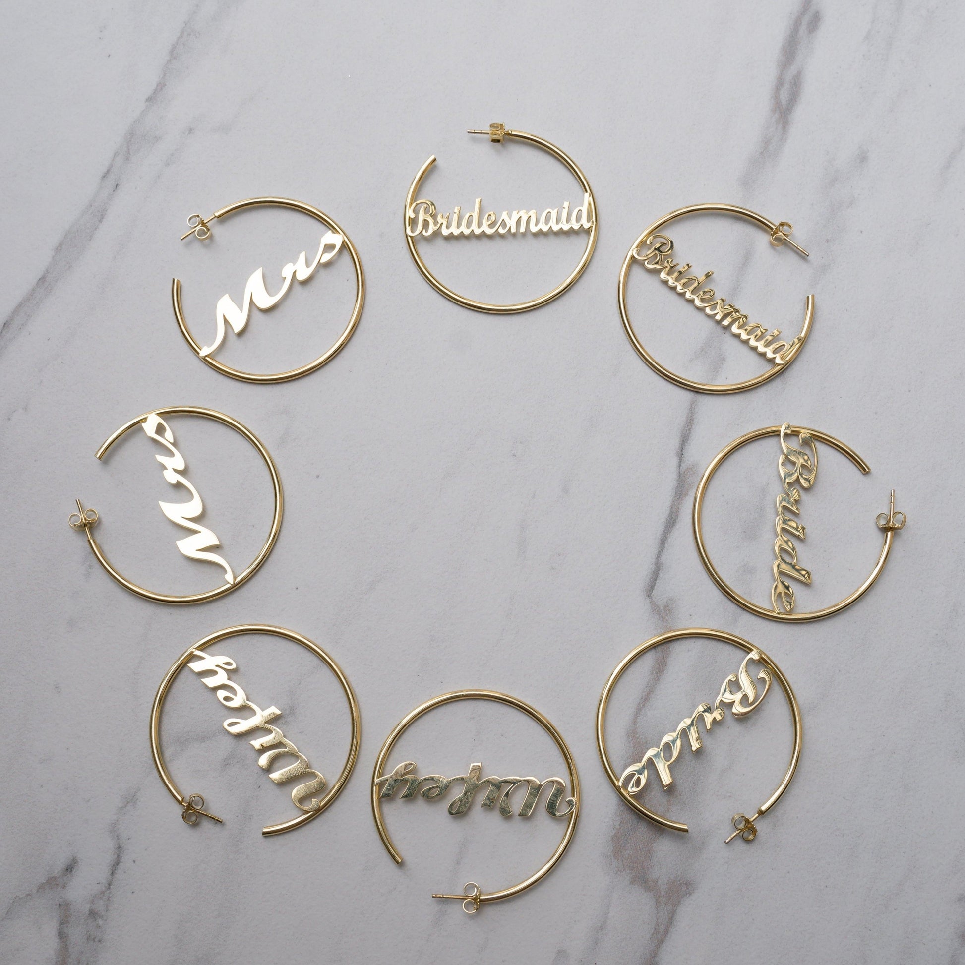 Wifey Script Hoops - PREORDER JEWELRY The Sis Kiss