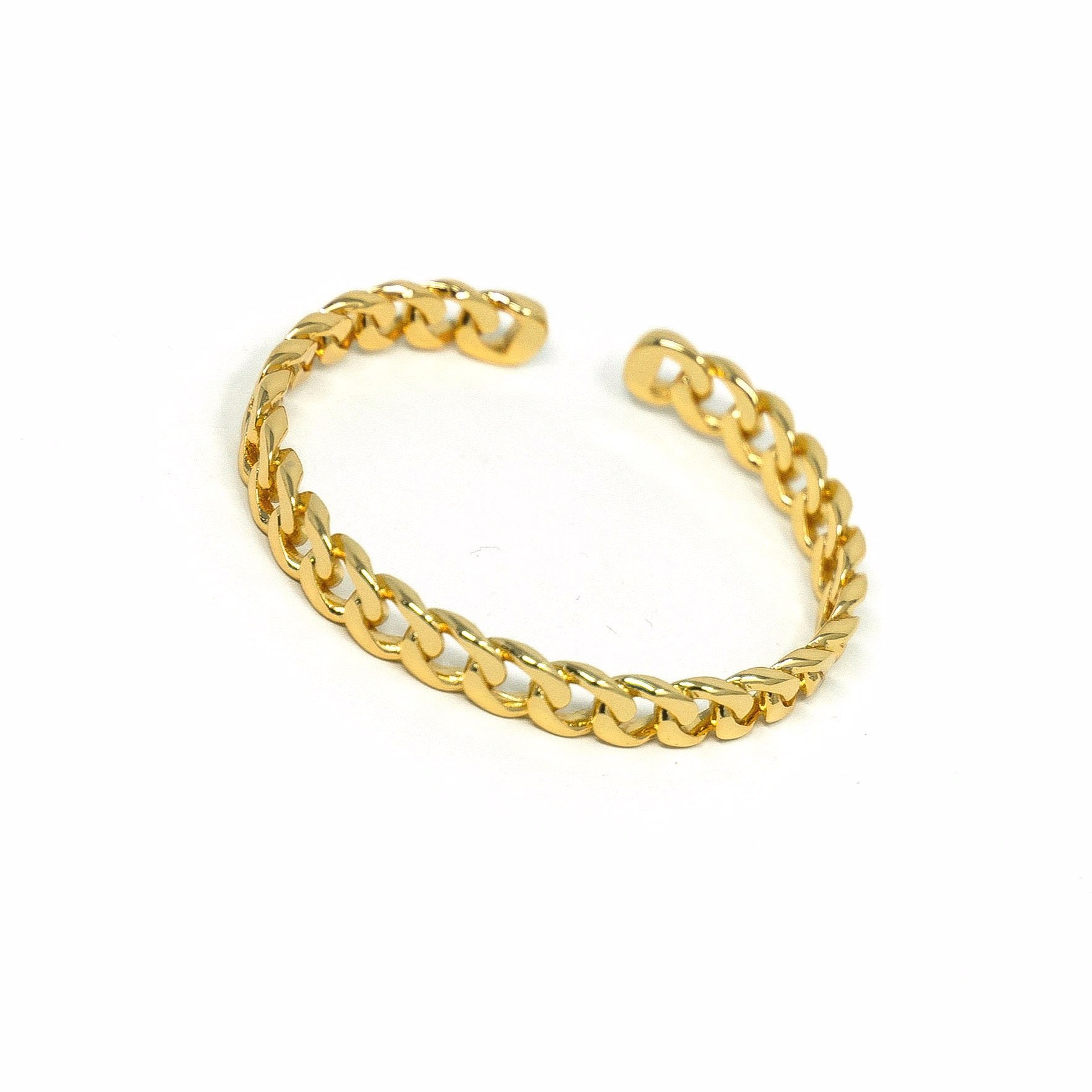 Gold Chain Link Cuff JEWELRY The Sis Kiss Gold Curb Chain