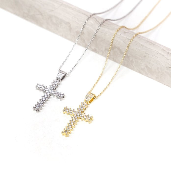 Crystal Cross Necklace Necklaces Joyce 
