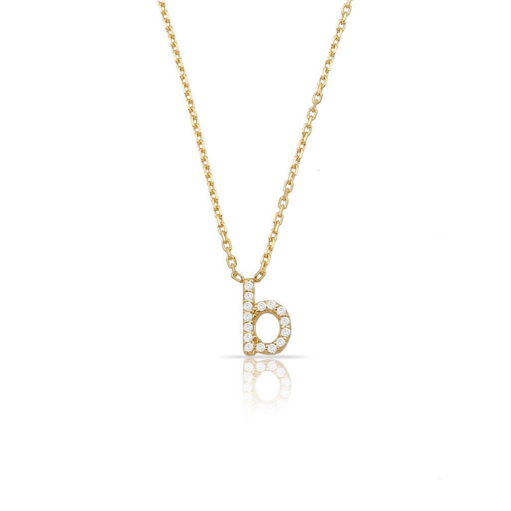 TSK Perry St. Diamond Initial Necklace JEWELRY The Sis Kiss