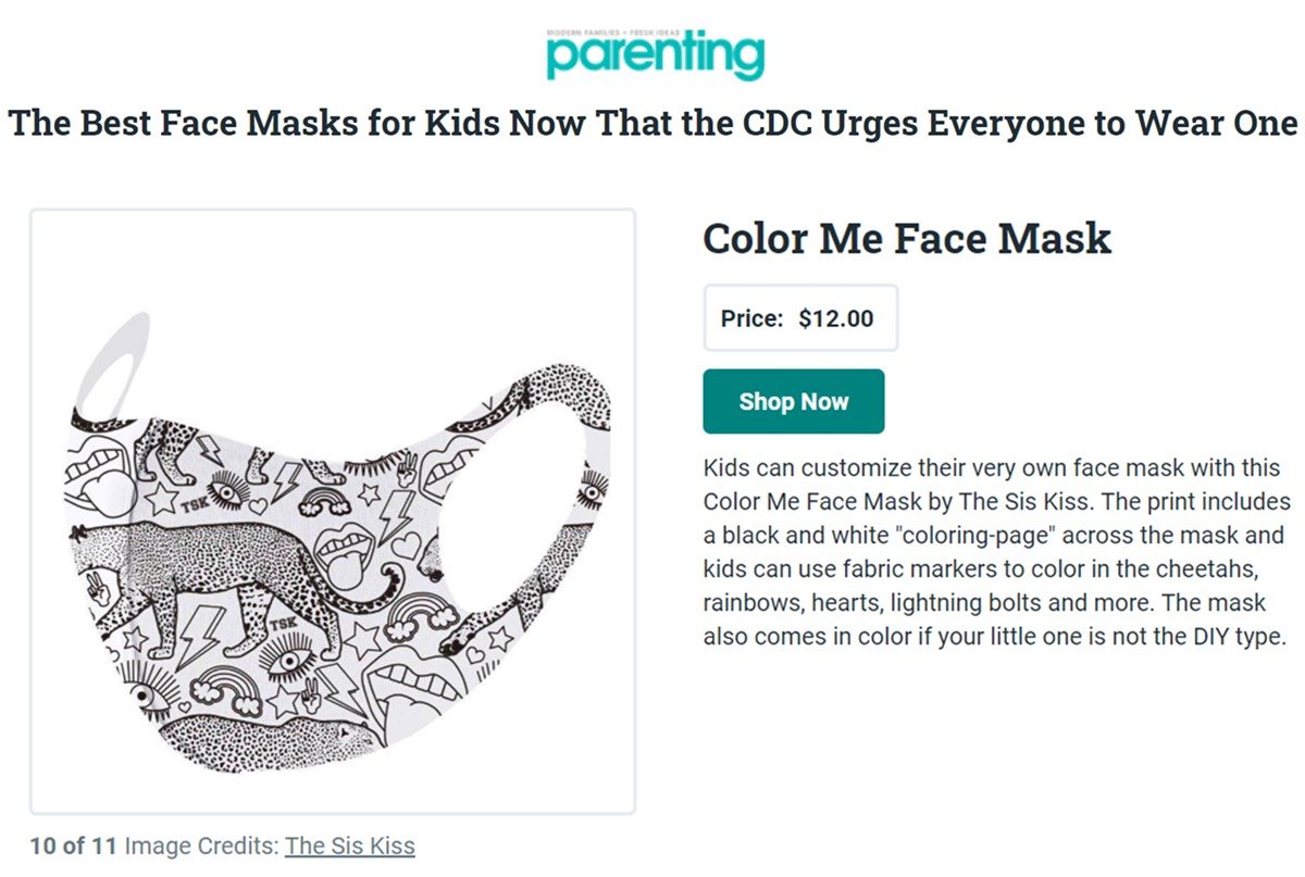 TSK Face Masks - Adults & Kids! ACCESSORY The Sis Kiss