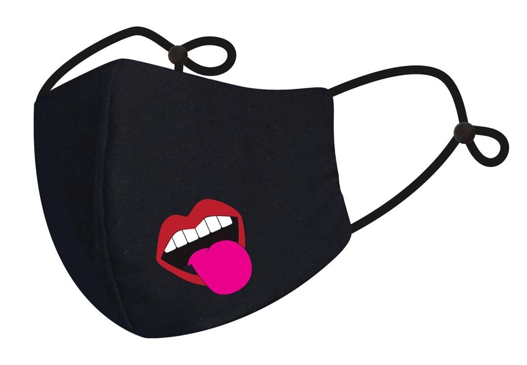 TSK Face Masks - Adults & Kids! ACCESSORY The Sis Kiss TSK Black with Loud Mouth - Adult