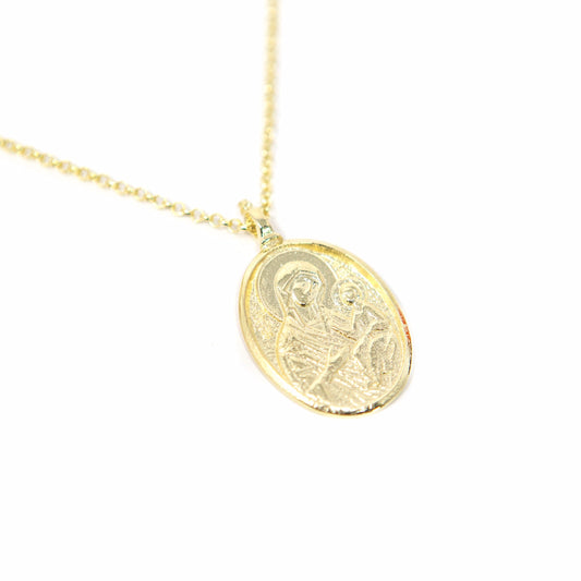 Share the Faith - Oval Pendants necklace The Sis Kiss Mother and Child Pendant 