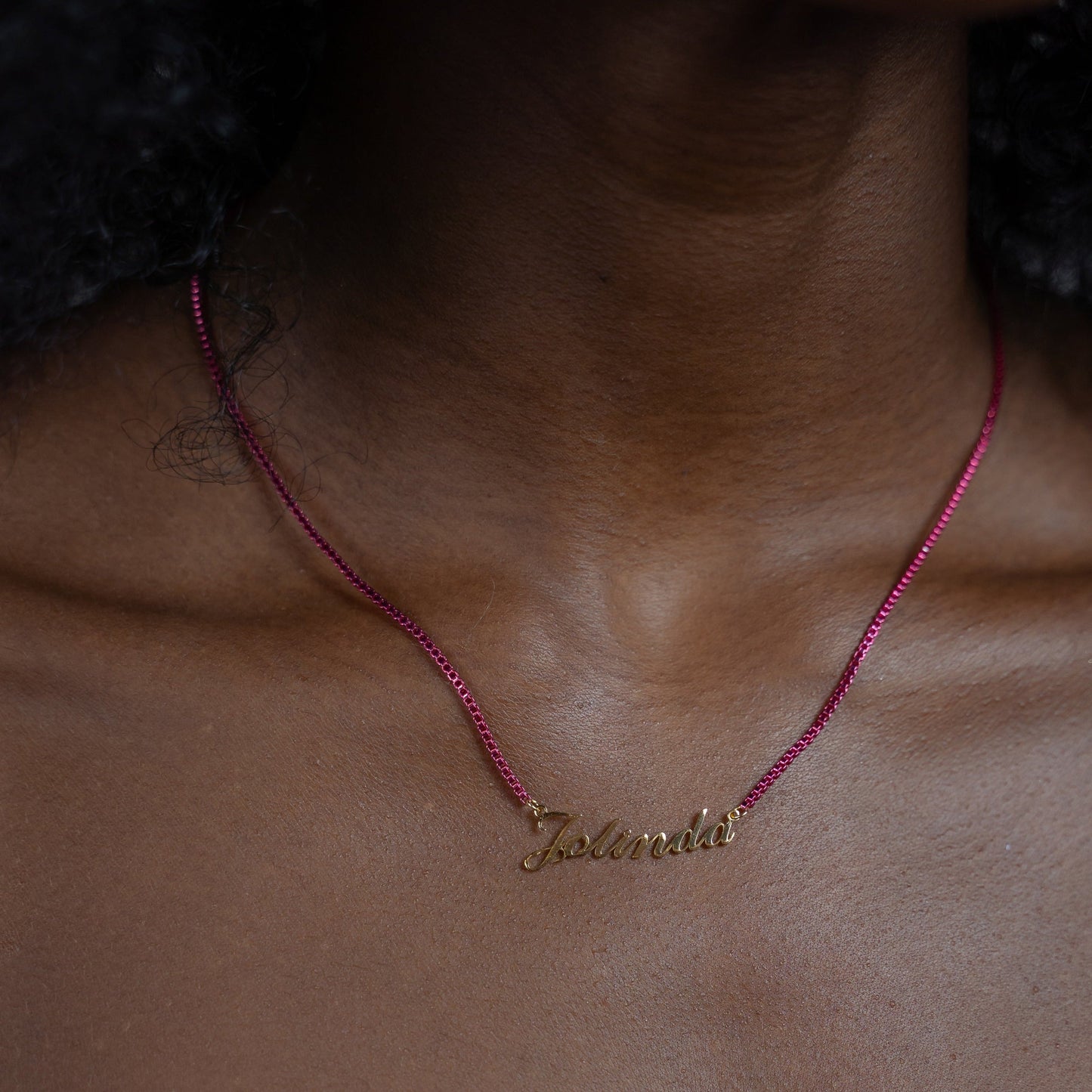 Customized Box Chain Nameplate JEWELRY Joyce