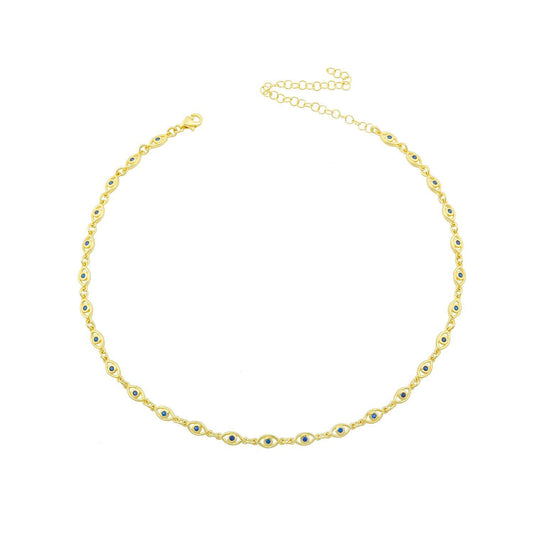 Island Life Evil Eye Choker Necklace JEWELRY The Sis Kiss