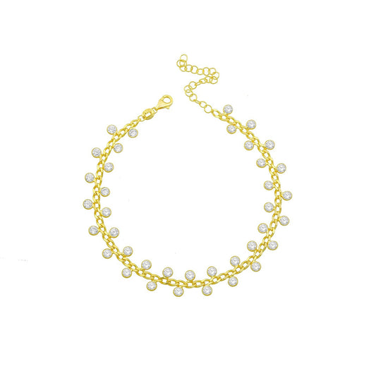 Dotted Crystals Anklet ACCESSORY The Sis Kiss