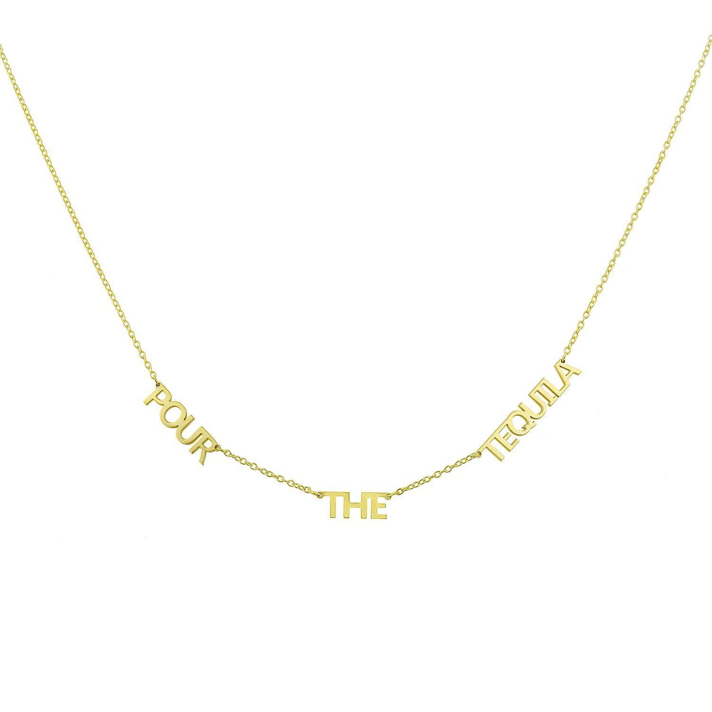 *Drink Up* It's All in a Name Necklace™ JEWELRY The Sis Kiss Pour The Tequila
