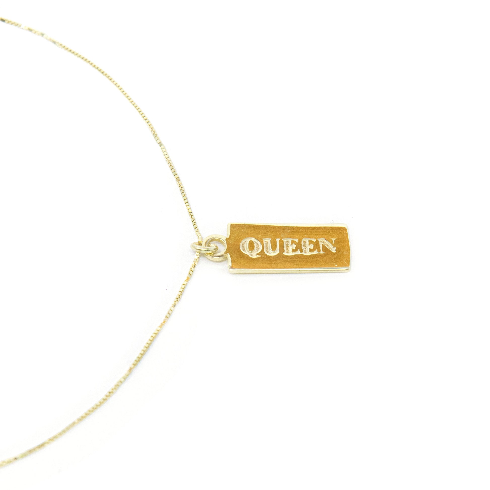 Mantra Tag Necklace JEWELRY The Sis Kiss Queen