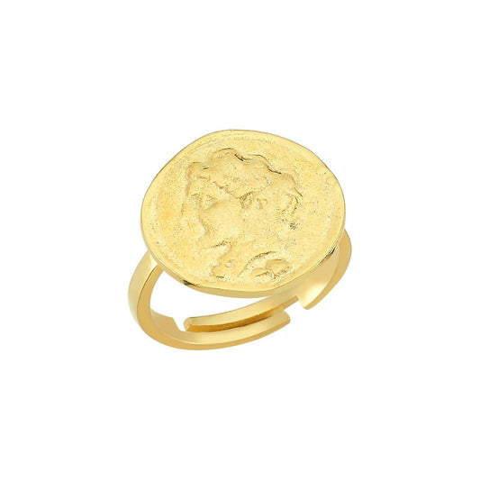Roman Coin Adjustable Ring JEWELRY The Sis Kiss