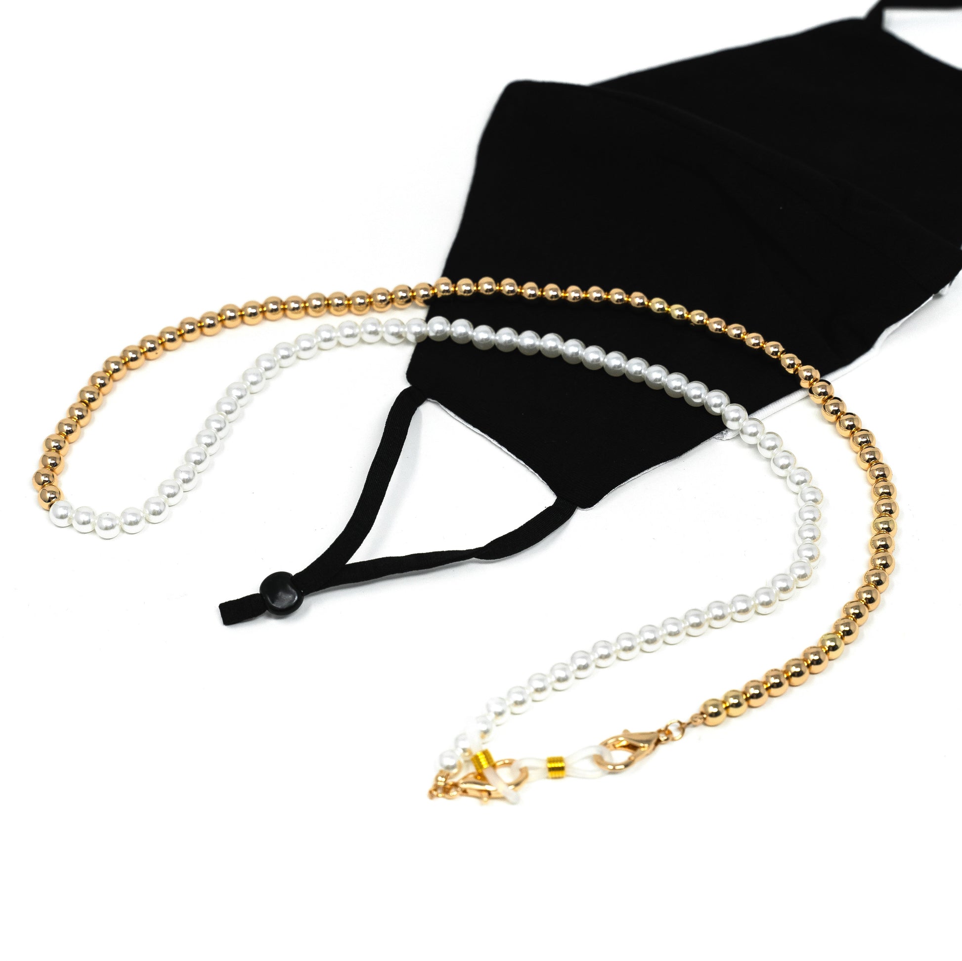 Save Your Mask - Sis Kiss Mask Chains ACCESSORY The Sis Kiss Gold and Pearl Beads