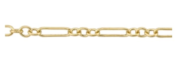 Sis Kiss Links Starter Kit The Sis Kiss Gold Filled 3+1 Elongated Oval Link Chain - 1 ft 