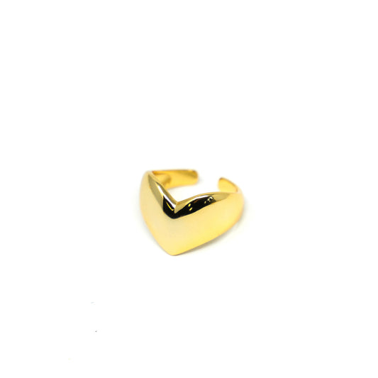 Statement Gold Heart Ring JEWELRY The Sis Kiss