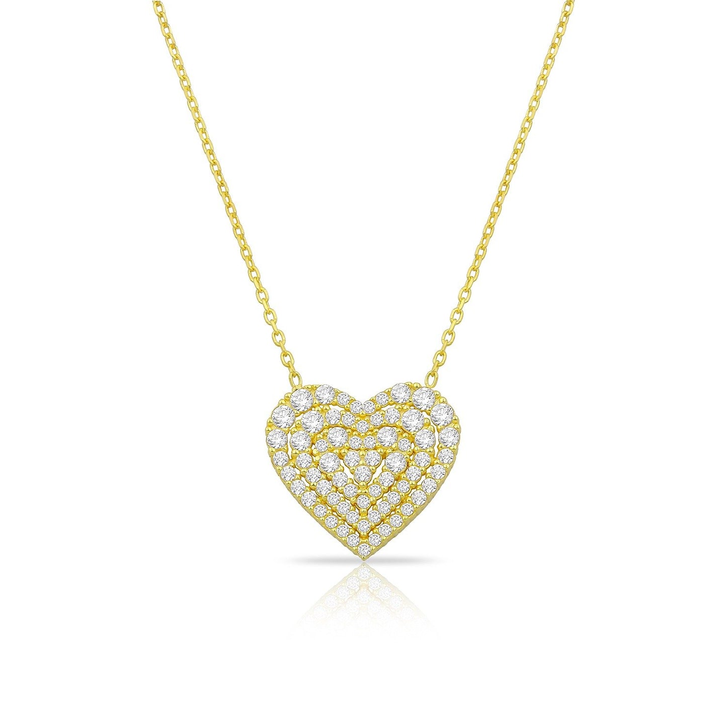Sweetheart Crystal Heart Necklace JEWELRY The Sis Kiss 
