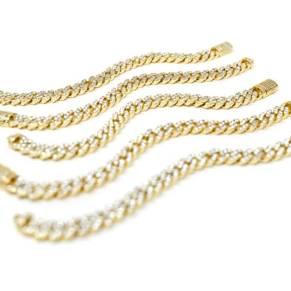 Crystal cuban hot sale link chain